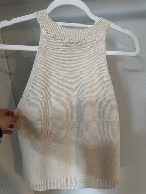 Banana Republic Cream Knit Halter Top